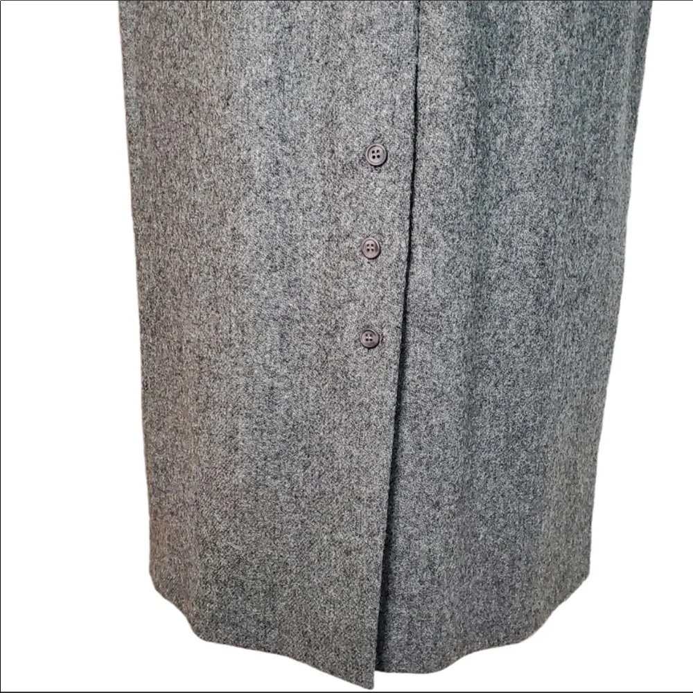 Pure Wool midi buttoned skirt - Picture 10 of 12